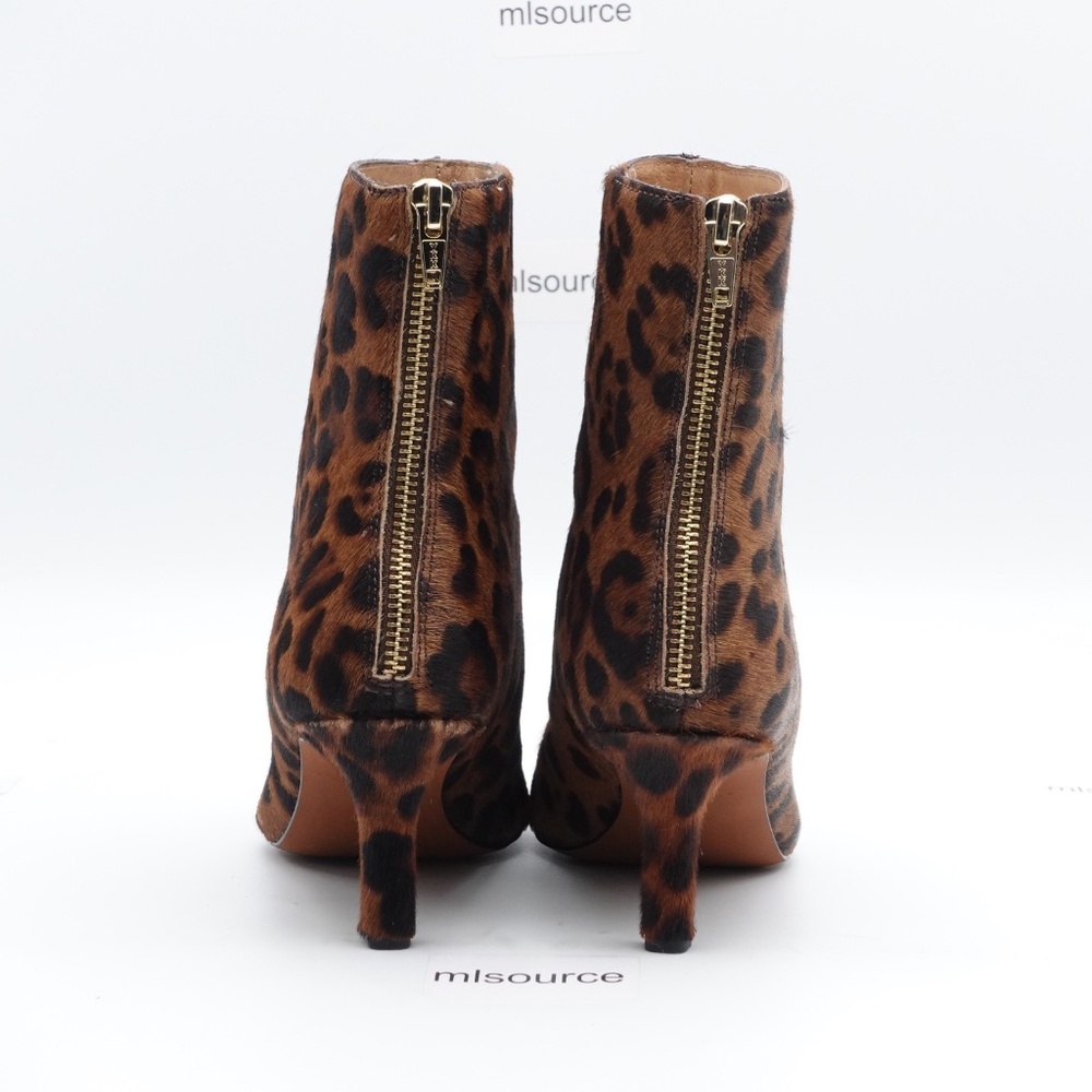 NEW US Size 7 Women's Madewell Diaz Snip-Toe Calf Hair Ankle Boots Leopard Brown - Picture 5 of 8